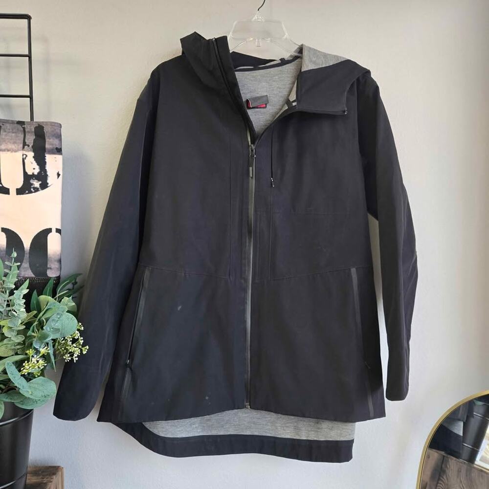 Nike Tech Fleece Bonded Hooded Parka Jacket Black Women's Medium M‎ Windbreaker